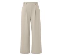 Culotte QS, Damen, Gr. 38, N-Gr, beige, Obermaterial: 95% Polyester, 5% Elasthan, regular fit 7/8-Länge, Hosen Culotte, Sommerhose mit Knopf-Design am Bund (86644757-38) beige