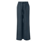 Stoffhose QS, Herren, Gr. 44, Länge 30, blau, Web, Obermaterial: 72% Viskose, 28% Leinen, unifarben, loose fit lang, Hosen Stoffhose, mit elastischem Bund und Kordelzug (90215169-44)