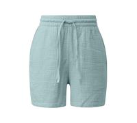 Shorts QS, Damen, Gr. 44, N-Gr, sage grün, Web, Obermaterial: 100% Baumwolle, unifarben, loose fit kurz, Hosen Shorts, Musslin Sommer-Shirts mit elastischem Bund (99882110-44)