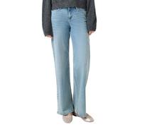 Stretch-Jeans QS "CATIE Wide Leg", Damen, Gr. 38, Länge 30, light blau used, Denim/Jeans, Obermaterial: 91% Baumwolle, 7% Elastomultiester, 2% Elasthan. Futter: 65% Polyester, 35% Baumwolle, unifarben