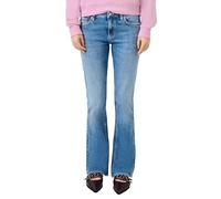 Schlagjeans QS, Damen, Gr. 40, Länge 30, blau, Denim/Jeans, Obermaterial: 84% Baumwolle, 14% Polyester, 2% Elasthan. Futter: 70% Polyester, 30% Baumwolle, unifarben, slim fit lang, Jeans, mit Schlag u