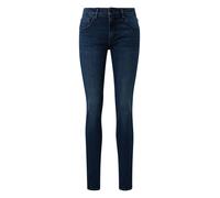 Stretch-Hose QS, Damen, Gr. 44, Länge 32, blau, Denim/Jeans, Obermaterial: 99% Baumwolle, 1% Elasthan. Futter: 70% Polyester, 30% Baumwolle, unifarben, skinny fit lang, Hosen, Slim Fit Jeans mit Stret