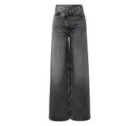 s.Oliver -qs Jeans Grey-denim Größe: W42L32 | Ausgestellte Hosen Outlet | Damen | Grau