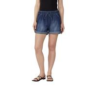 QS Jeans-Shorts/Comfort Fit/Mid Rise/Elastikbund dunkelblau 42