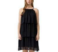 Knielanges Chiffonkleid mit Volants 38 schwarz 2179803.9999.38