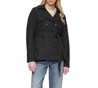 QS Kurzer Trenchcoat aus Baumwolle mit Gürtel