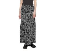 Maxirock QS, Damen, Gr. 42, schwarz (schwarz aop), Obermaterial: 100% Viskose, bedruckt, casual, regular fit lang, Röcke, mit All-Over Print (44170148-42) schwarz aop