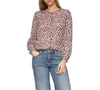 QS Leicht transparente Chiffonbluse mit All-Over-Print