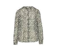 Leicht transparente Chiffonbluse mit All-over-Print 36 beige|schwarz 2157595.80A4.36