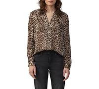 Leicht transparente Chiffonbluse mit All-over-Print 42 braun 2159086.99A9.42