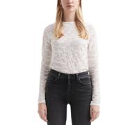 QS Leicht transparentes Langarmshirt mit Strukturmuster