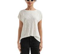 QS Leicht transparentes Oversize-Shirt mit Ausbrennermuster