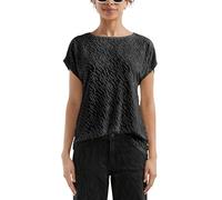 QS Leicht transparentes Oversize-Shirt mit Ausbrennermuster