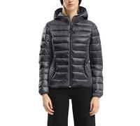 s.Oliver QS Damen Steppjacke 2171393 – leicht wattiert mit Kapuze, grau – Gr. S