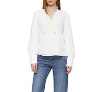 QS Leichte Baumwollbluse mit Stickerei am Ärmel