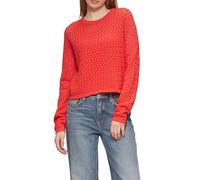 s.Oliver Pullover Leichter Baumwollpullover mit Ajourmuster XL Rot