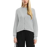 Melierte Strickjacke aus Baumwollmix M grau 2170513.9400.M