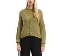 Melierte Strickjacke aus Baumwollmix M grün 2170513.75W0.M