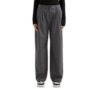 QS Melierte Wide-Leg-Hose mit Bundfalte