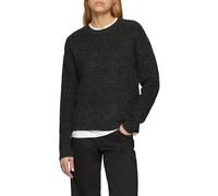 QS Melierter Strickpullover mit überschnittenen Ärmeln