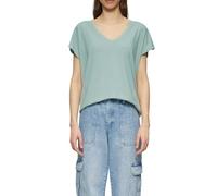 QS Damen 2162980 V-Neck T-Shirt mit Spitzenkante, 7217, XX-Large