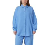 Musselin Bluse mit überschnittener Schuler 48 blau 2183690.5443.48