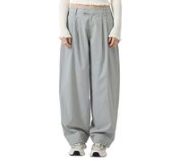s.Oliver Stoffhose Nadelstreifen-Barrelhose Damen grau Gr. 44/L32 gestreift lockerer Schnitt