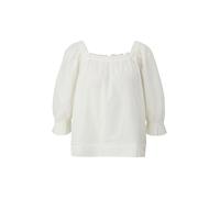 Off-Shoulder-Bluse mit Dobby-Struktur 40 creme