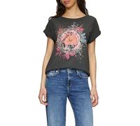 QS Oversize-Shirt in gewaschener Optik mit Frontprint
