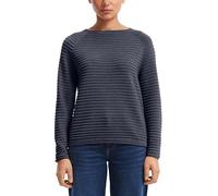 s.Oliver Strickpullover mit Strukturmuster aus Viskosemix Blau Größe M