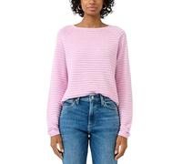 Strickpullover QS, Damen, Gr. XL (42), light pink, Strick, Obermaterial: 65% Polyester, 35% Viskose, regular fit hüftlang, Rundhals, Rollkante, Pullover Strickpullover, mit Strukturmuster (35766266-XL