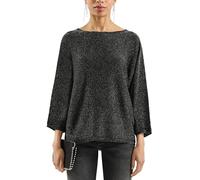 s.Oliver Pullover in Glitzeroptik mit Fledermausärmeln M Schwarz