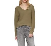 Pullover mit Strukturmuster und V-Ausschnitt M olive 2162946.7854.M