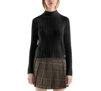 s.Oliver Strickpullover mit Zopfmuster Schwarz Größe S