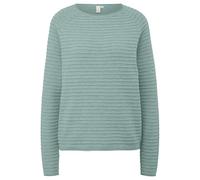 Strickpullover QS, Damen, Gr. M, blau grün, Strick, Obermaterial: 65% Polyester, 35% Viskose, casual, regular fit hüftlang, Rundhals, Langarm Rollkante, Pullover, mit Strukturmuster (47557027-M) blau 