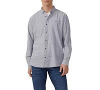 QS Regular Fit: Gestreiftes Hemd mit Logo-Stickerei