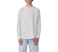 Regular Fit: Gestreiftes Leinnemix-Hemd mit Krempelärmeln L grün 2173558.73G0.L