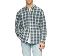 QS Regular Fit: Gewaschenes Flanell-Hemd mit Karo-Muster