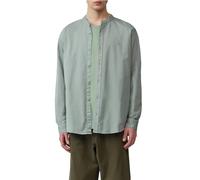 Regular Fit: Gewaschenes Stehkragenhemd mit Logo-Stickerei XL grün 2164600.7217.XL