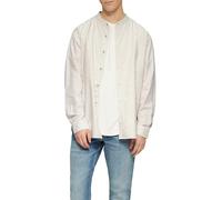 QS Regular Fit: Stehkragenhemd aus gestreiftem Oxford