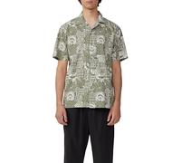 Q/S designed by - Resort Fit: Baumwollhemd mit All-over-Print grün - Gr. - M