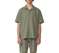 QS Resort Fit: Hemd aus Waffelpiqué olivgrün L
