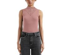 Ripptop mit Spitzeneinsatz L pink 2170583.4418.L