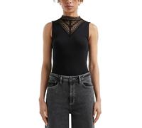 Ripptop mit Spitzeneinsatz XS schwarz 2170583.9999.XS