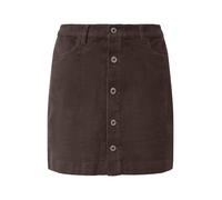 Minirock QS, Damen, Gr. 42, braun, Cord, Obermaterial: 98% Baumwolle, 2% Elasthan, unifarben, körpernah ca. Mitte Oberschenkel, Röcke Minirock, Cordrock mit langer Knopfleiste (96374511-42) braun