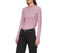 QS Schmales Rippshirt mit Spitzendetail am Ausschnitt