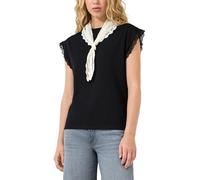 Shirt mit Spitze XS schwarz 2178474.9999.XS