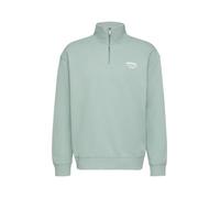 Stehkragen Sweatshirt mit Reißverschluss und Frontprint XXL grün 2170824.7217.XXL