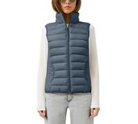 Steppweste QS, Damen, Gr. S (36), blau, Steppware, Obermaterial: 100% Polyester. Futter: 100% Polyester, unifarben, normal hüftbedeckend, Rundhals, Westen Steppweste, mit Stehkragen und Reißverschluss