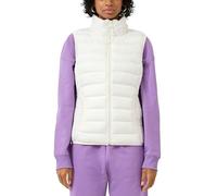 Steppweste QS, Damen, Gr. XS (34), weiß, Steppware, Obermaterial: 100% Polyester. Futter: 100% Polyester, unifarben, normal hüftbedeckend, Rundhals, Westen Steppweste, mit Stehkragen und Reißverschlus